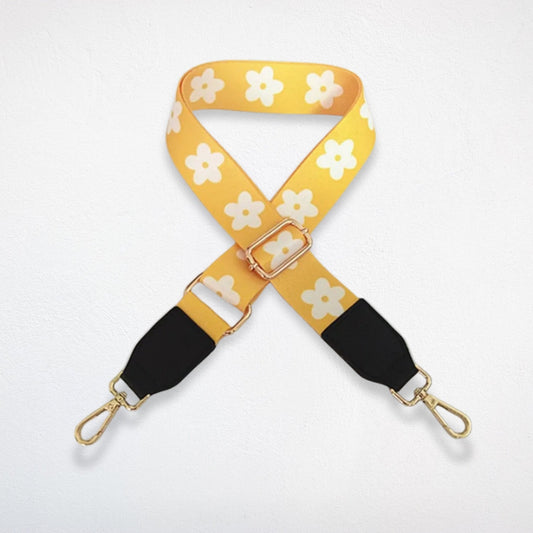 Sangle Fleurs pour Sac Bandoulière