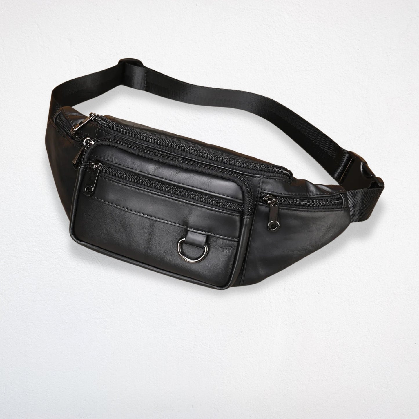 Sac De Taille Cuir noir