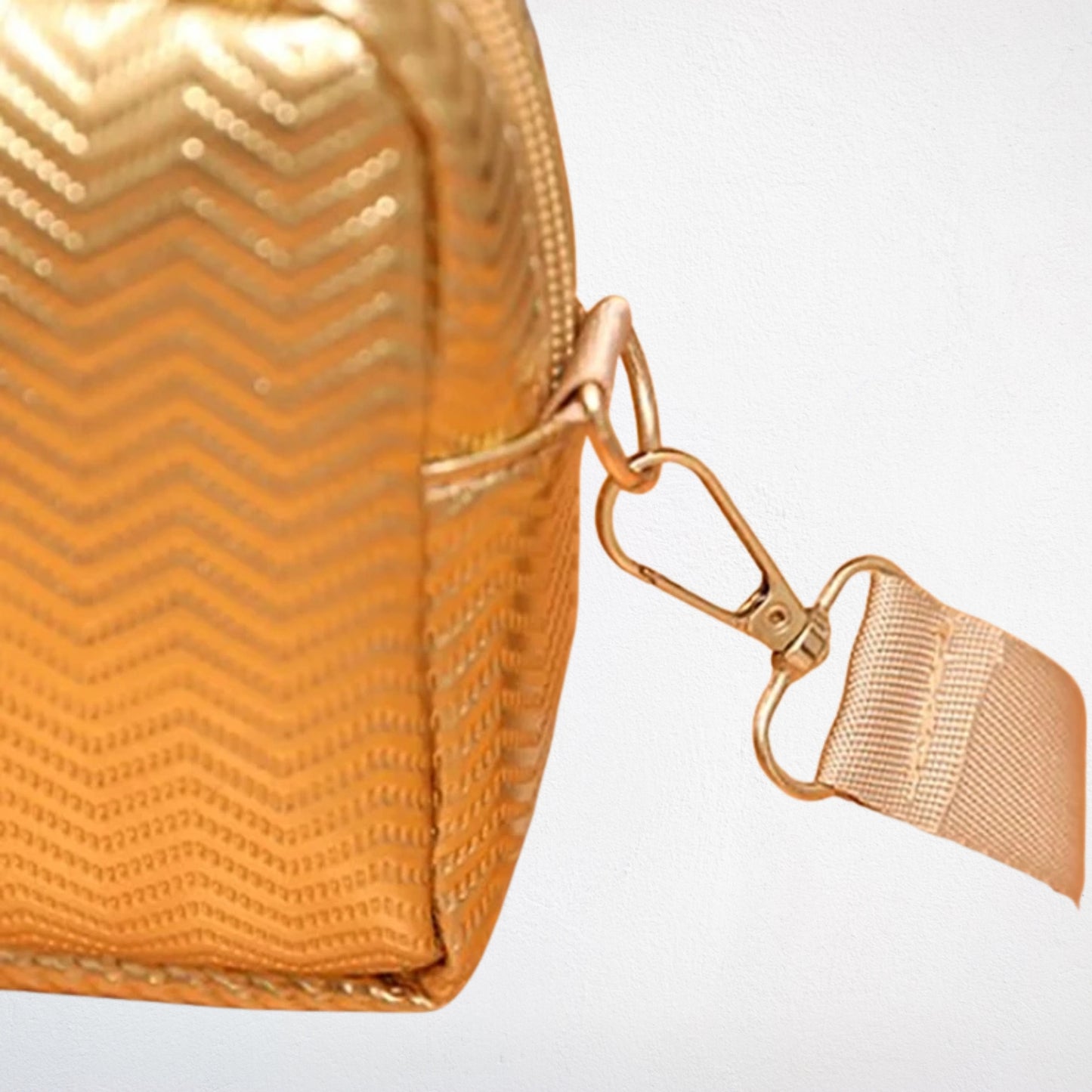petit sac bandoulière doré boucle