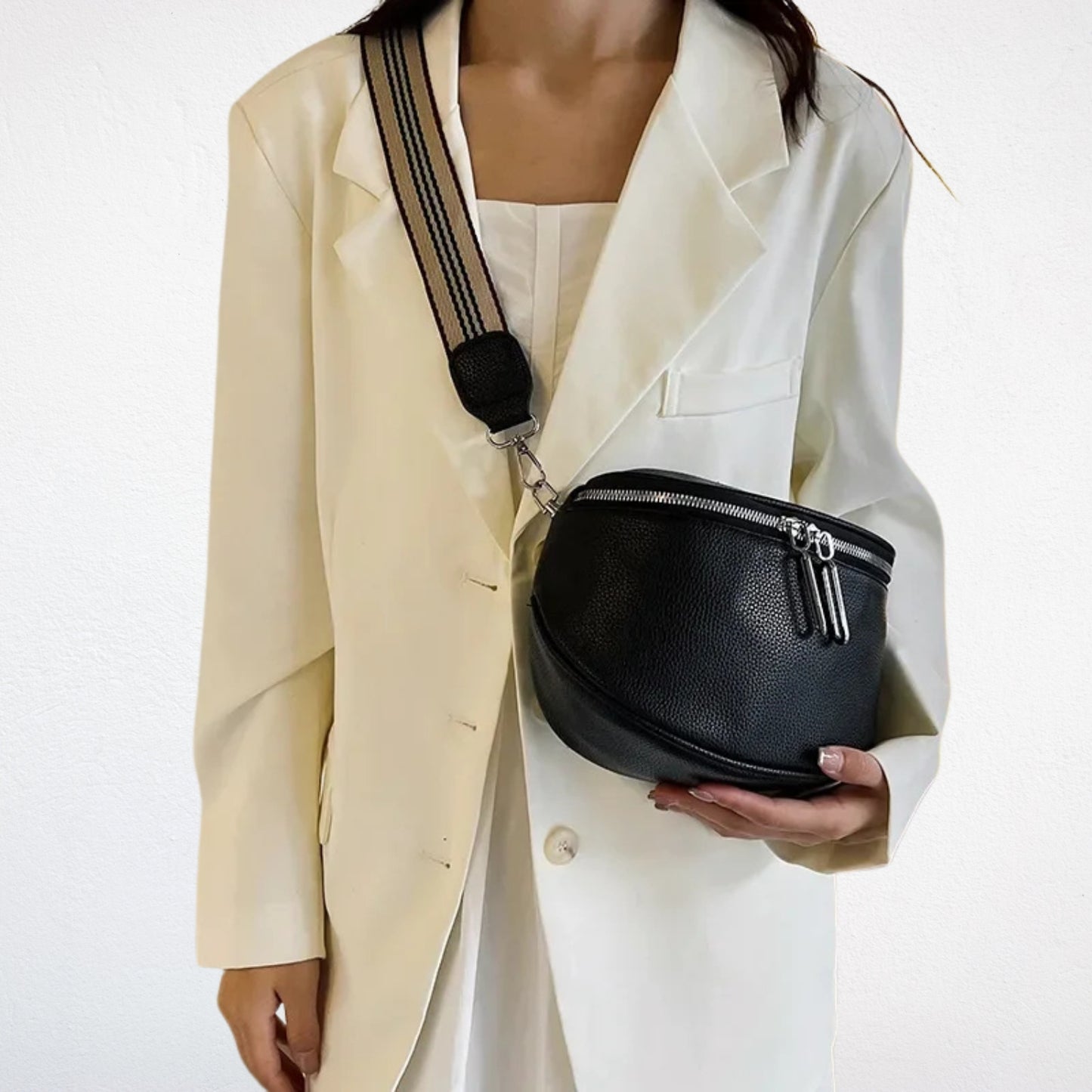 Sac Epaule Femme noir porté