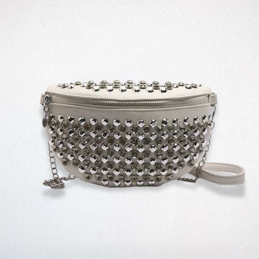 sac forme demi lune blanc