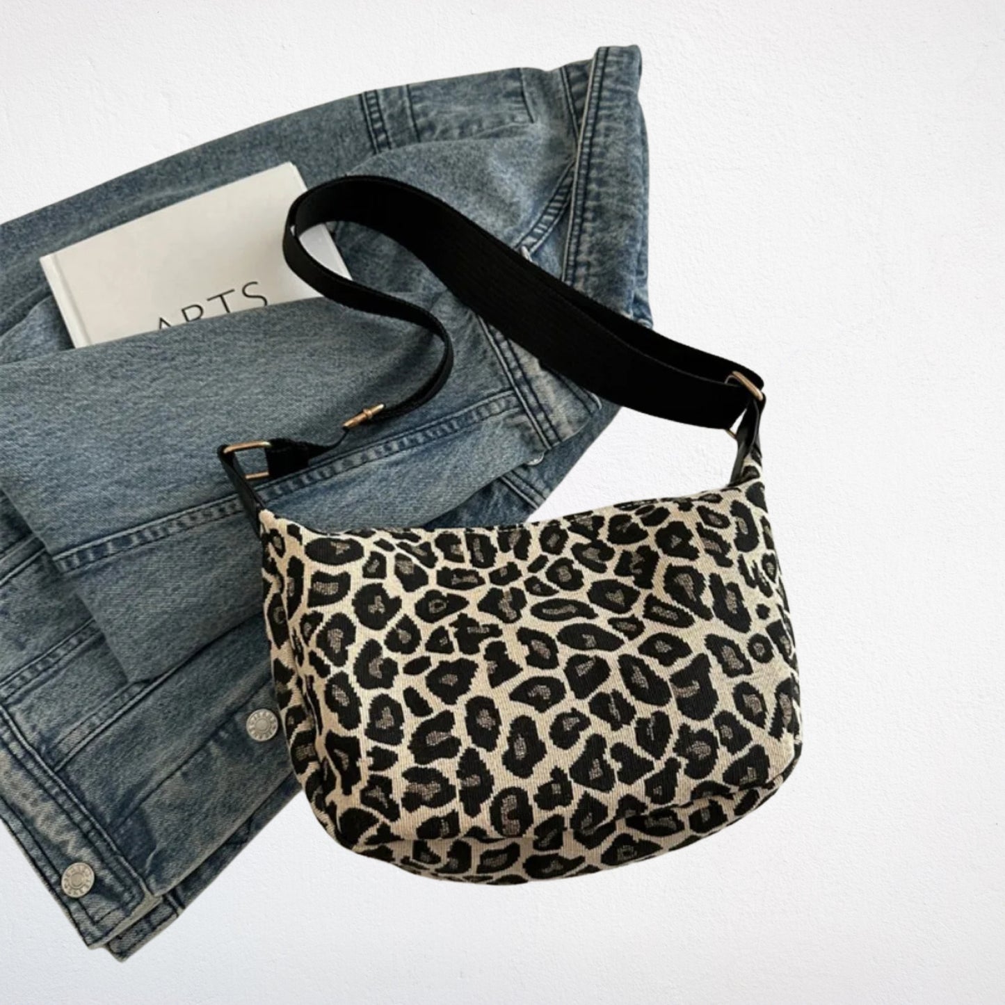 Sac Bandouliere Leopard Femme kaki