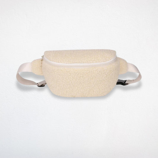 Sac Banane Peluche blanc