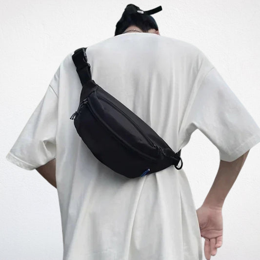 Sac à Main Banane Noir porté