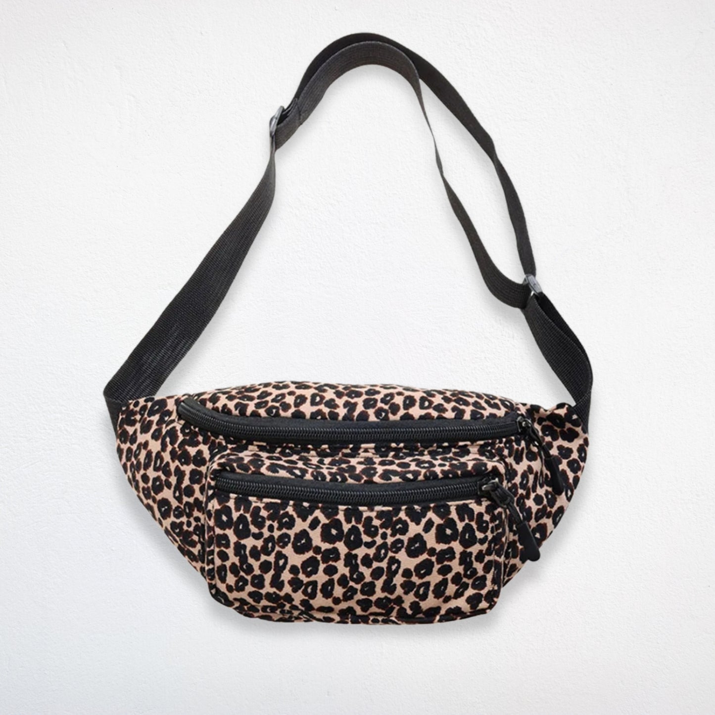 Sac Épaule Léopard marron brillant