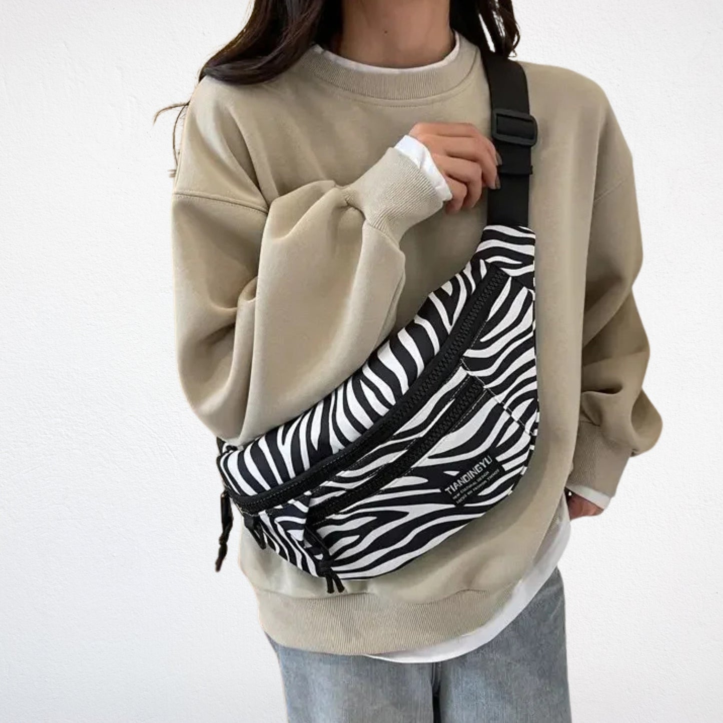 Sac Banane Xl Léopard blanc