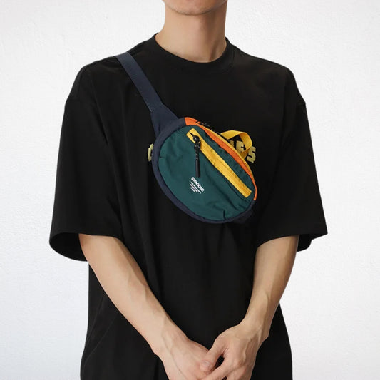 Sac Banane Homme Sport Expert jaune porté