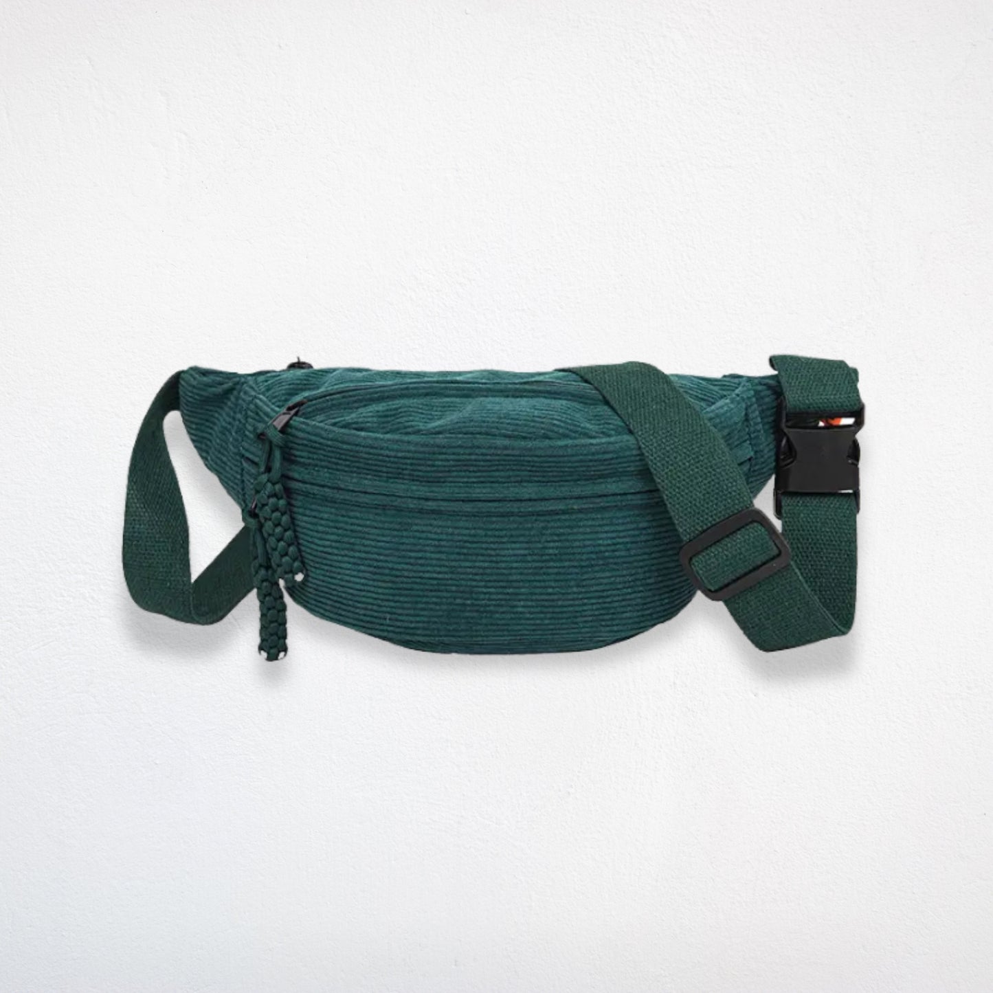 Sac Banane Velours Côtelé Vert