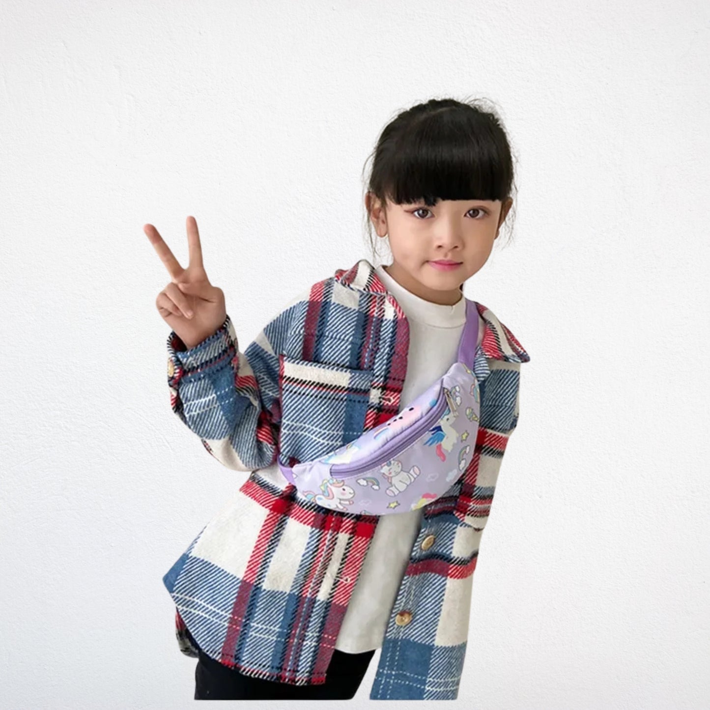 Sac à Main Licorne Enfant violet porté