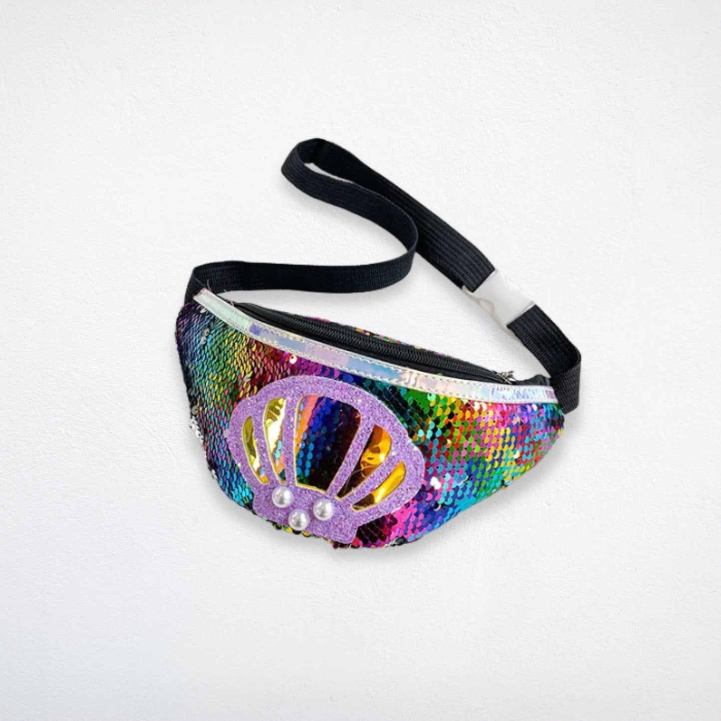 Sac Banane Enfant Paillettes noir