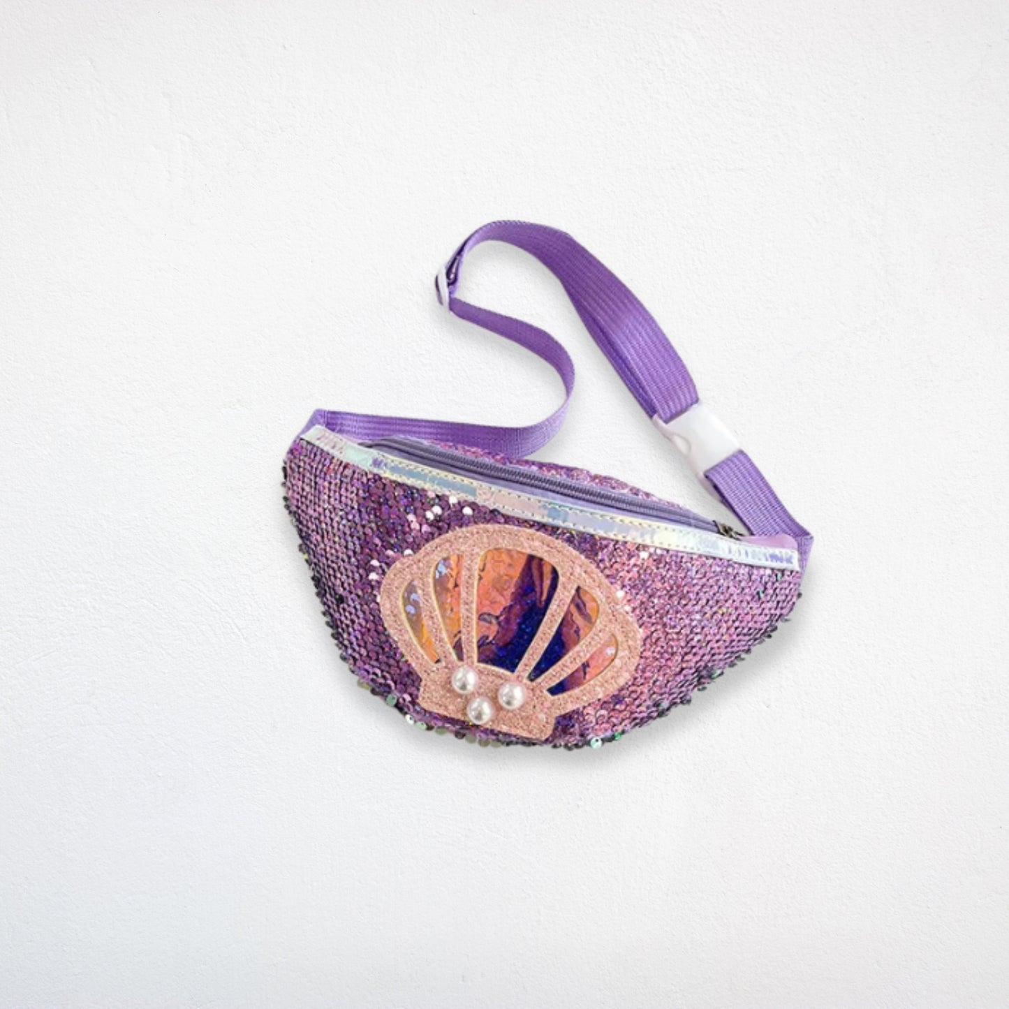 Sac Banane Enfant Paillettes violet