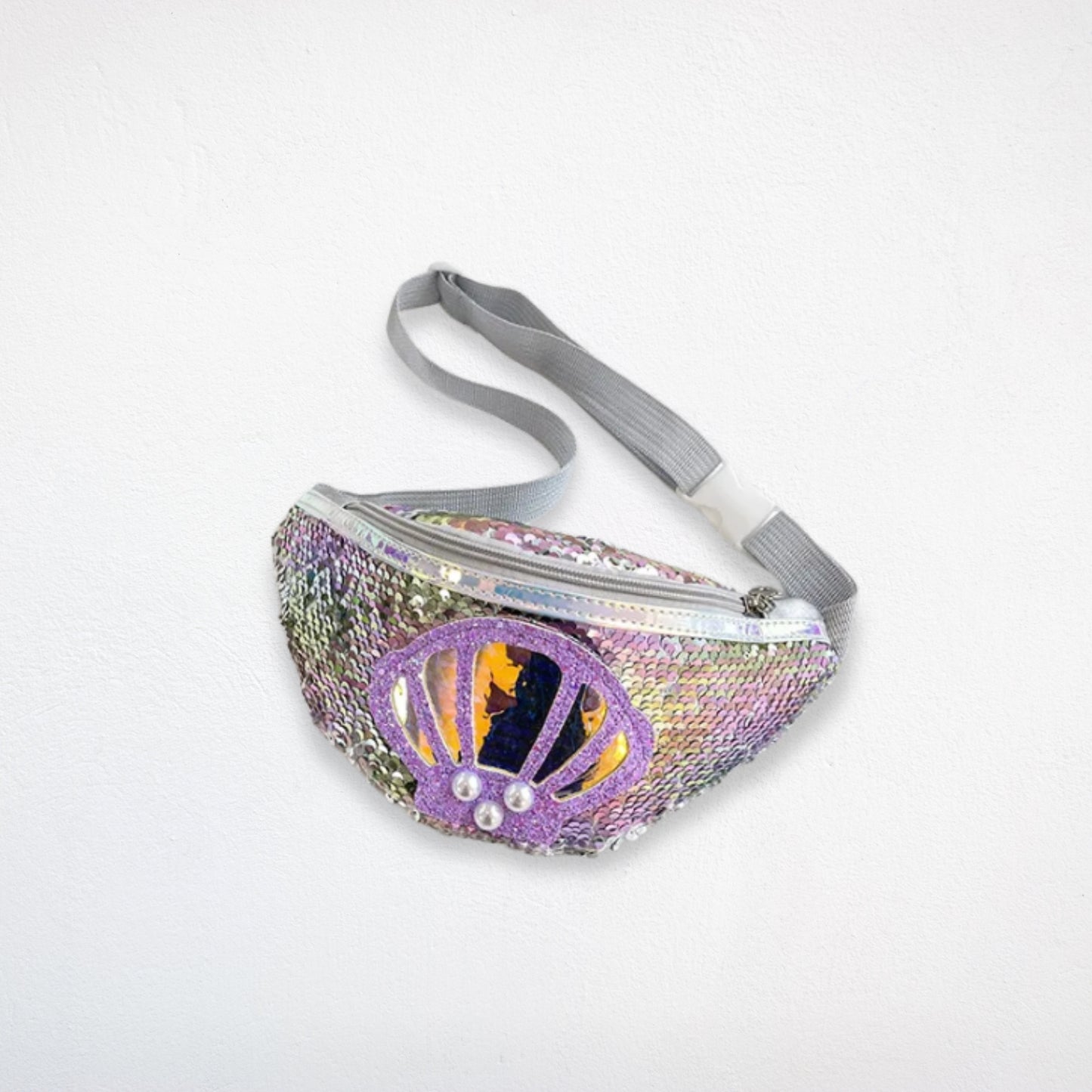 Sac Banane Enfant Paillettes argent