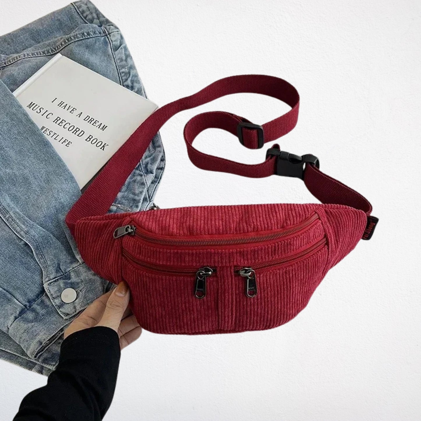 Sac Corduroy rouge