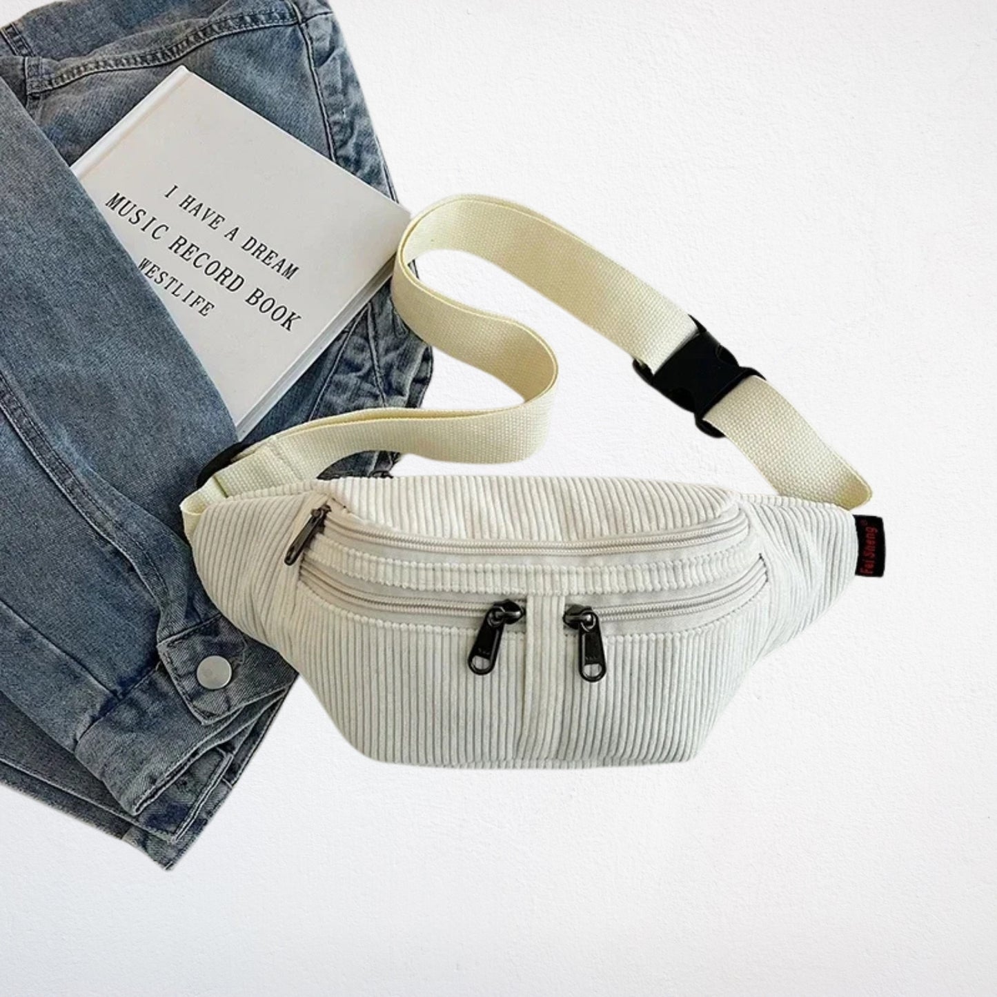 Sac Corduroy blanc