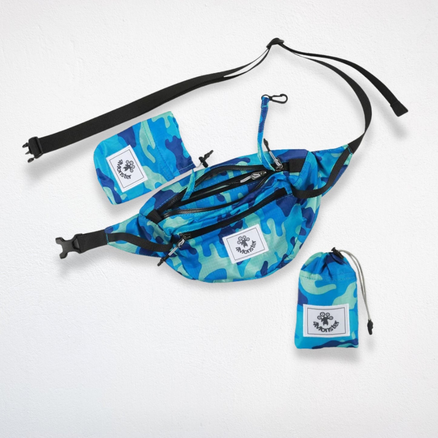 Sac De Taille Randonnée bleu camouflage