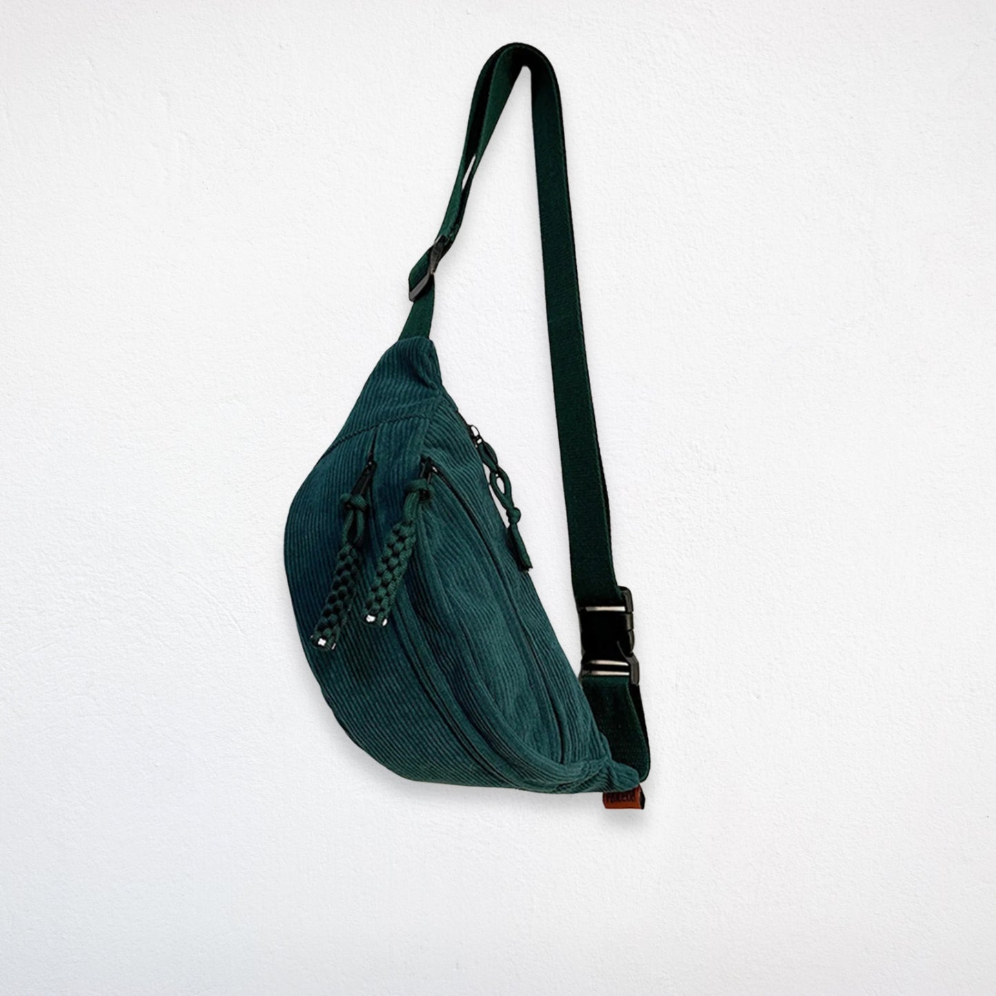 Sac Banane en Velours Cotelé vert
