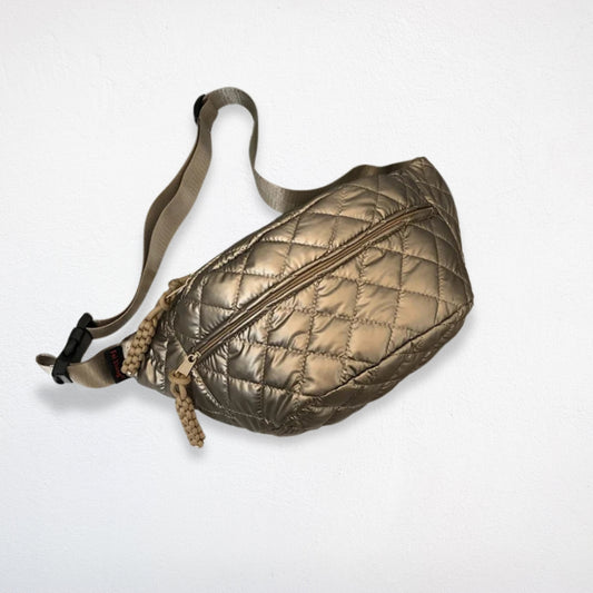 sac banane doré femme xl