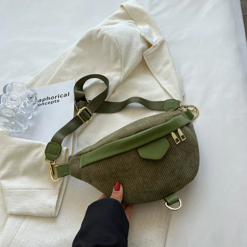 Sac Banane en Velours vert