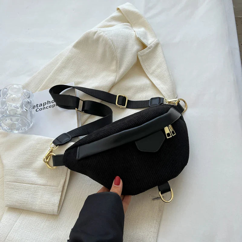 Sac Banane en Velours noir