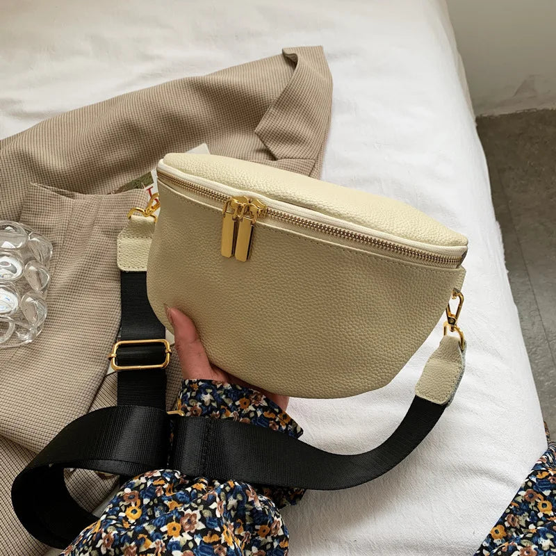 Sac Banane Bandoulière Femme Chic beige