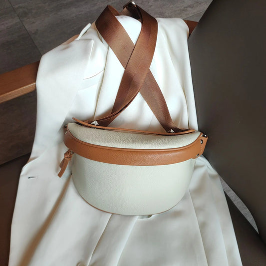 Sac En Cuir Bandouliere Femme blanc