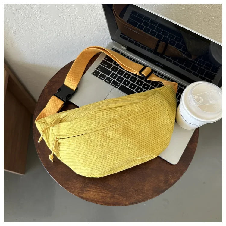 Sacoche Velours jaune
