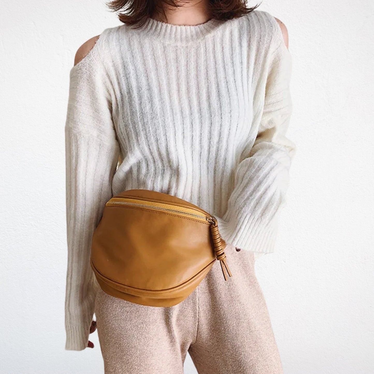 Sac Banane XXL Femme en Cuir - Nella