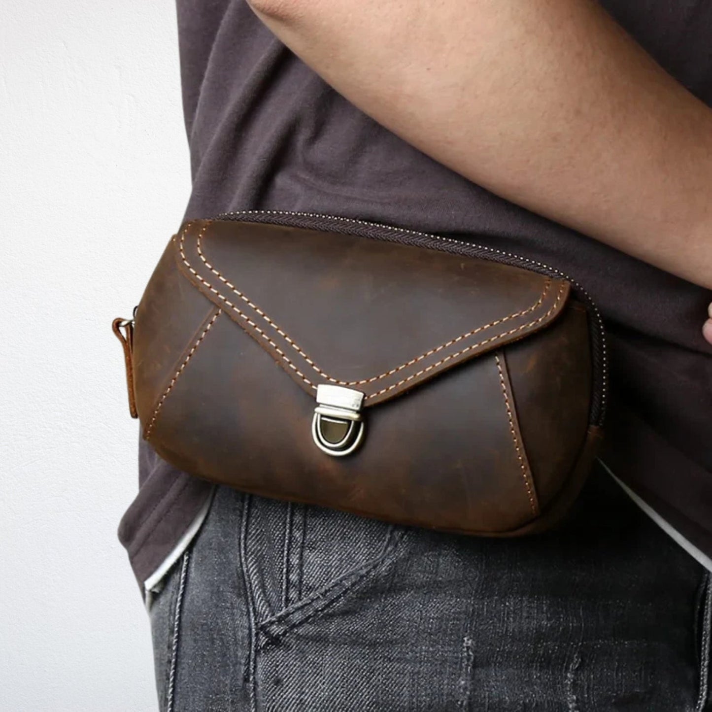 Sacoche Banane Cuir pour Homme - Ewen