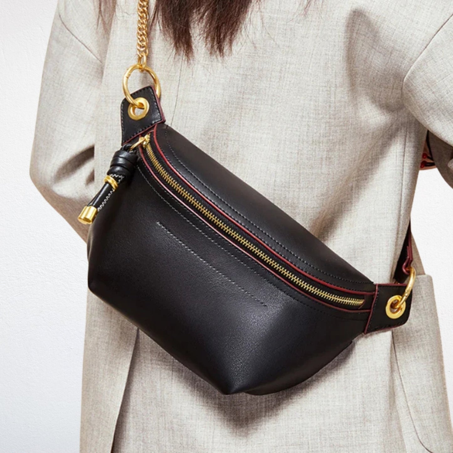 Sac Demi-Lune Noir - Miloé