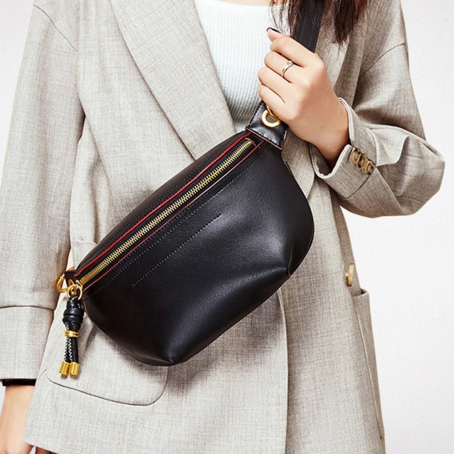 Sac Demi-Lune Noir - Miloé