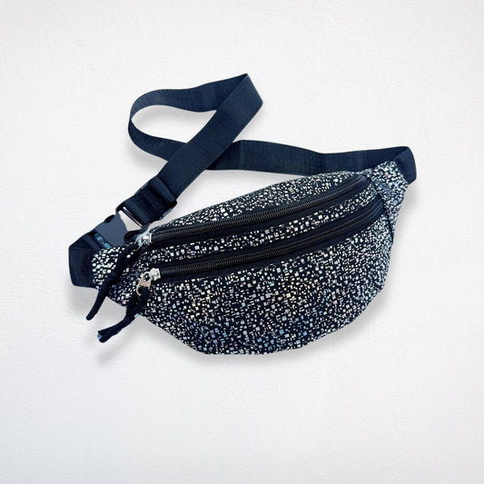 Sac Banane Noir Paillettes - Emyan