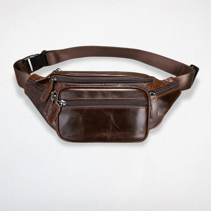 Sac De Taille Cuir café