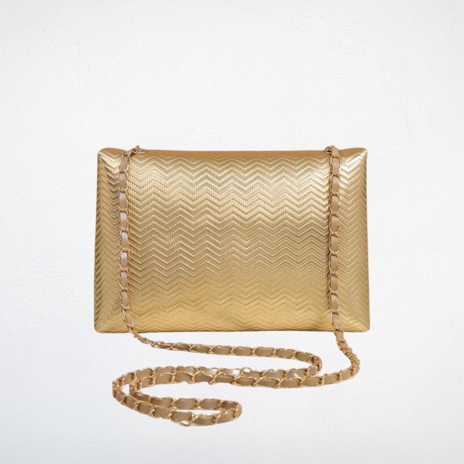 sac à main bandoulière doré dos