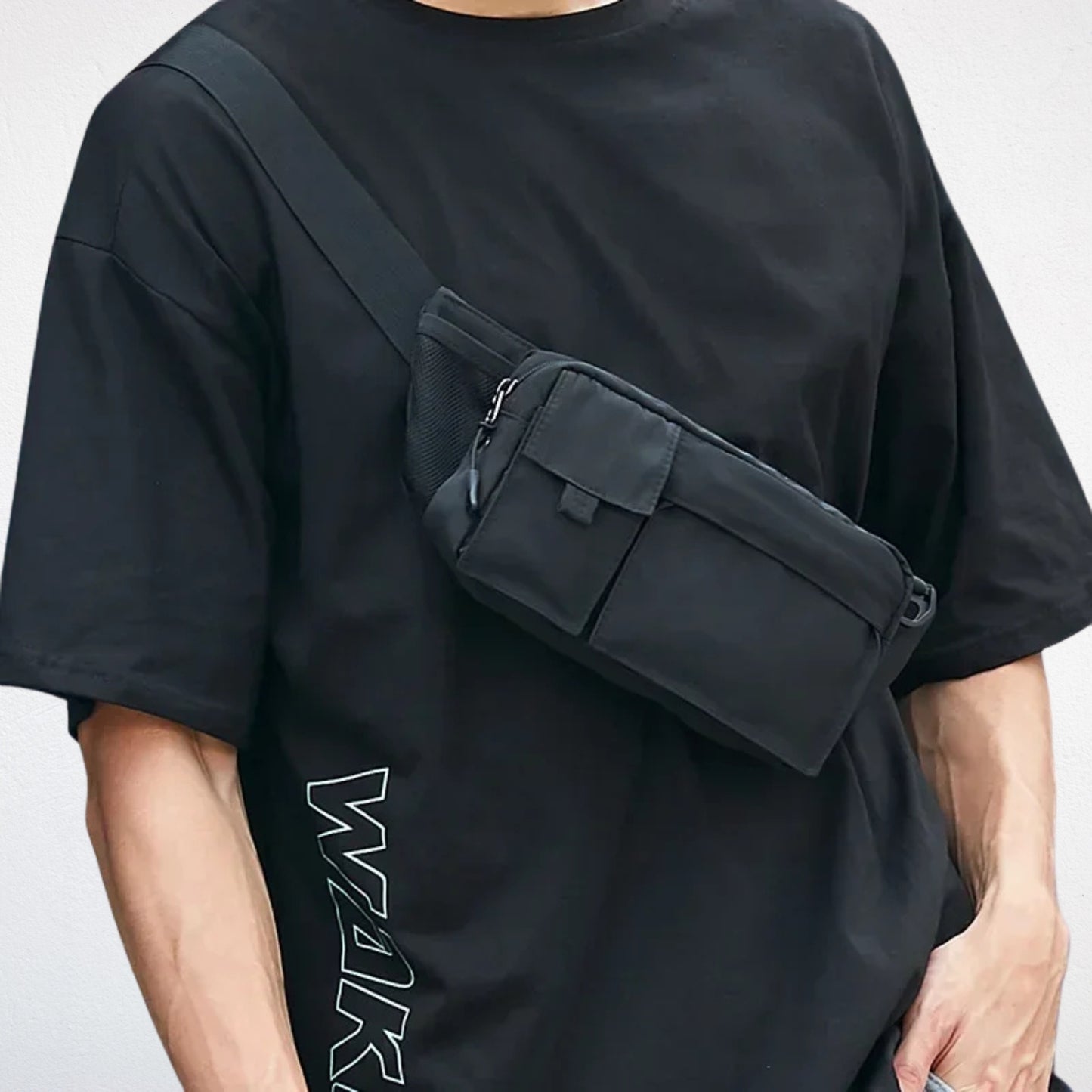 Sac Crossbody Homme porté 1