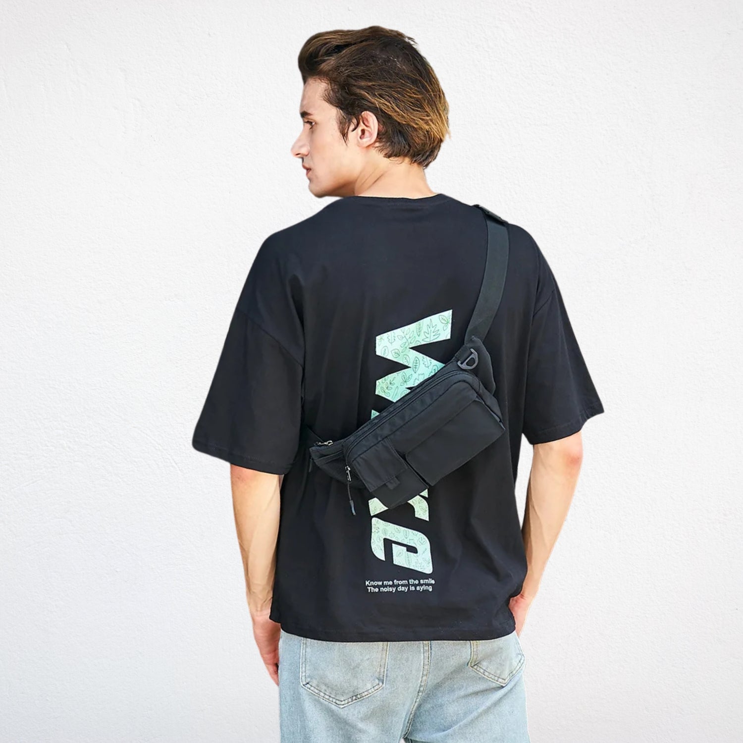 Sac Crossbody Homme porté 3
