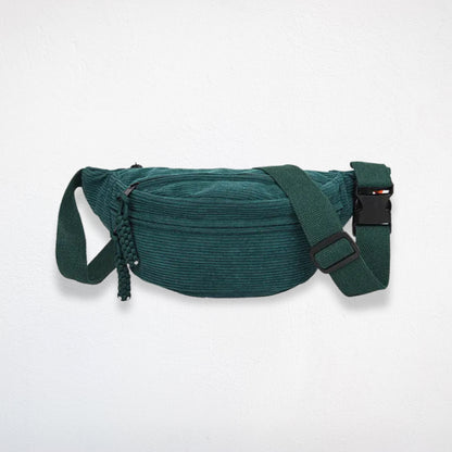 Sac Banane Velours Côtelé Vert