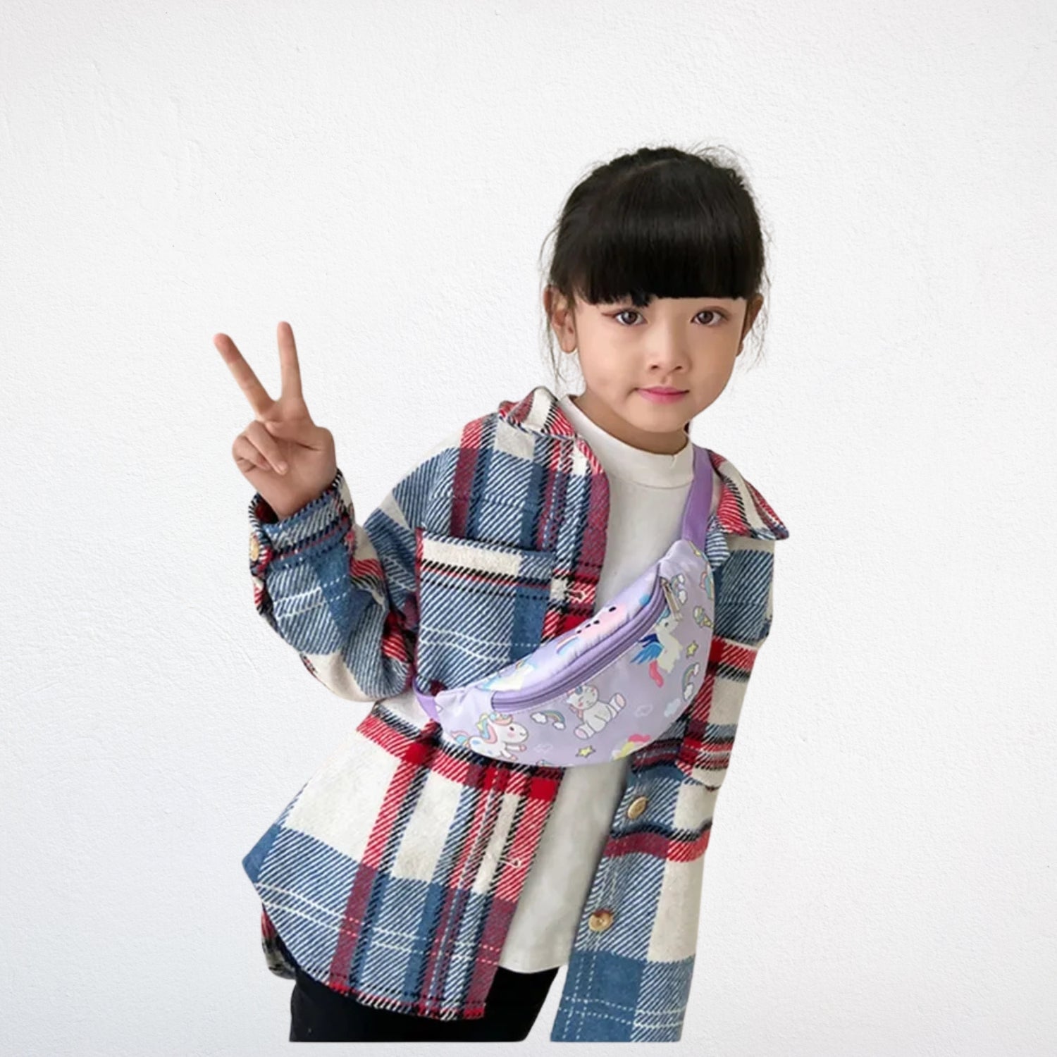 Sac à Main Licorne Enfant violet porté
