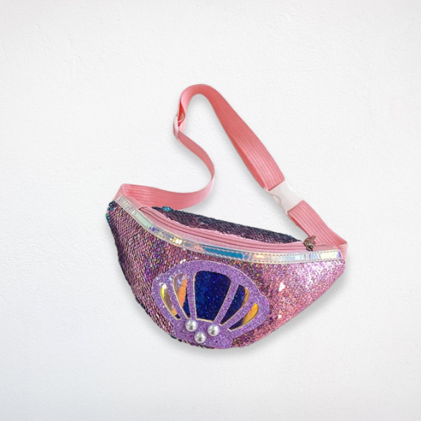 Sac Banane Enfant Paillettes rose