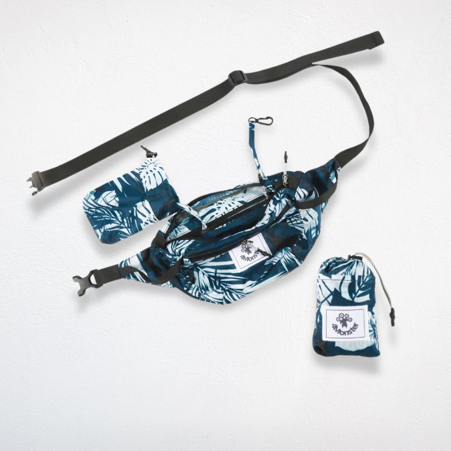 Sac De Taille Randonnée bleu feuille