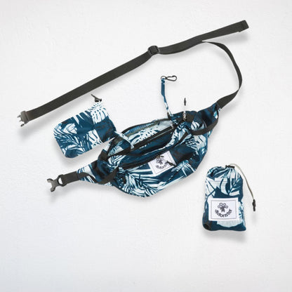 Sac De Taille Randonnée bleu feuille