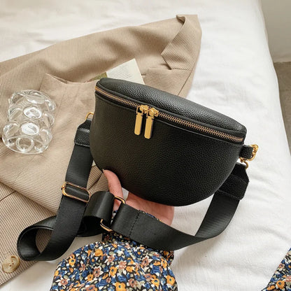 Sac Banane Bandoulière Femme Chic noir