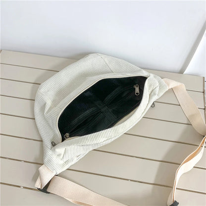 Sac Bandoulière Banane XXL blanc ouvert