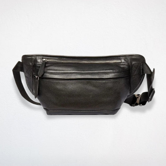 Sac Banane en Cuir Noir - Nolan