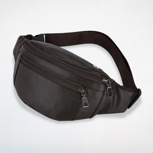 Sac Banane Cuir Noir - Elian