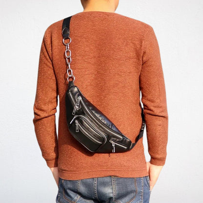 Sac Banane Noir Cuir - Milo